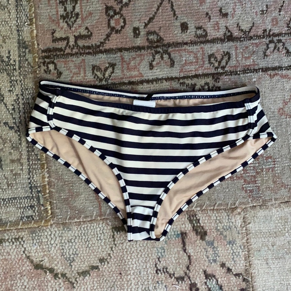 I.Crew navy sailor stripe bikini bottoms